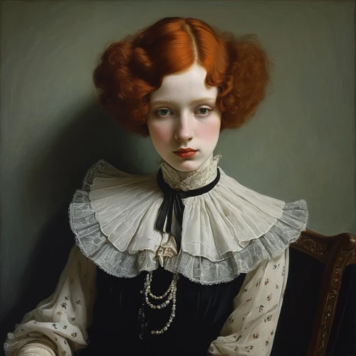 portrait of a girl,victorian lady,portrait of a woman,latynina,vintage female portrait,casati,lilian gish - female,female portrait,gothic portrait,chastain,young woman,mademoiselle,edwardian,margaret savannah,redhead doll,woman portrait,barbara millicent roberts,woman sitting,gillard,elizabeth i,Illustration,Realistic Fantasy,Realistic Fantasy 17