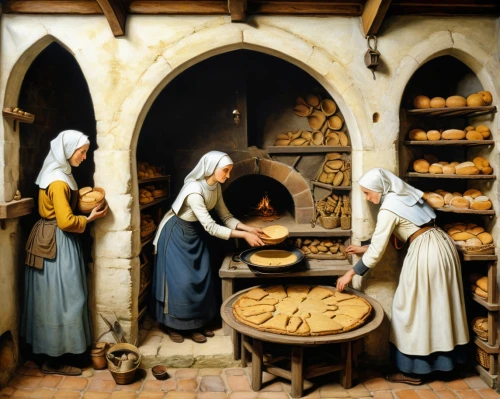 basketmakers,breadmaking,gingerbread maker,craftspeople,basketmaker,basket maker,restorers,cheesemakers,bakery,woodcarvers,sellers,girl with bread-and-butter,boulangerie,confectioners,chipmaking,shoemakers,bakers,woman holding pie,artisan,luthiers,Art,Classical Oil Painting,Classical Oil Painting 28