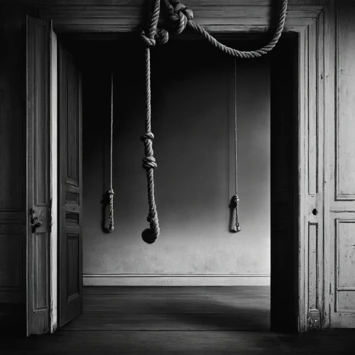hanged,nooses,hanging rope,escapologist,key rope,noose,hung up,hangmen,flogging,hanged man,telephone hanging,executions,gallows,condemned,hanging bulb,suspended,shackles,hangings,woman hanging clothes,shackling,Photography,Black and white photography,Black and White Photography 07
