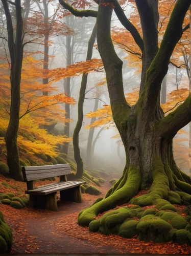 beech trees,autumn fog,beech forest,autumn forest,moss landscape,european beech,maple tree,germany forest,foggy forest,fairytale forest,autumn scenery,autumn trees,autumn tree,autumn in japan,forest tree,enchanted forest,deciduous forest,autumn landscape,fairy forest,the japanese tree,Illustration,Vector,Vector 20