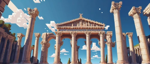 columns,pillars,celsus library,roman columns,pillar capitals,ancient city,coliseum,symphonia,pillar,celsus,concordia,the ruins of the,celicas,atlantis,phantasia,marble palace,alhambra,ephesus,doric columns,agrabah,Unique,Pixel,Pixel 01