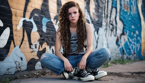girl in t-shirt,girl sitting,photo session in torn clothes,young girl,girl in overalls,grunge,holding shoes,converse,skater,converses,dreadlocks,rone,young woman,hobo,ghettoes,girl praying,sneakers,city ​​portrait,girl in a long,depressed woman,Illustration,Realistic Fantasy,Realistic Fantasy 10