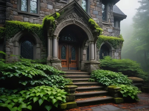 witch's house,the threshold of the house,fairytale castle,greystone,witch house,forest chapel,yaddo,fairy tale castle,house in the forest,marylhurst,forest house,ghost castle,beautiful home,front door,haunted cathedral,creepy house,gothic style,house in the mountains,dreamhouse,briarcliff,Illustration,American Style,American Style 01