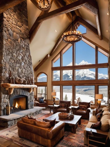 alpine style,the cabin in the mountains,house in the mountains,luxury home interior,chalet,fire place,beautiful home,house in mountains,family room,log home,snow house,fireplaces,log cabin,living room,great room,luxury home,crib,livingroom,snowed in,lodge,Illustration,Realistic Fantasy,Realistic Fantasy 10