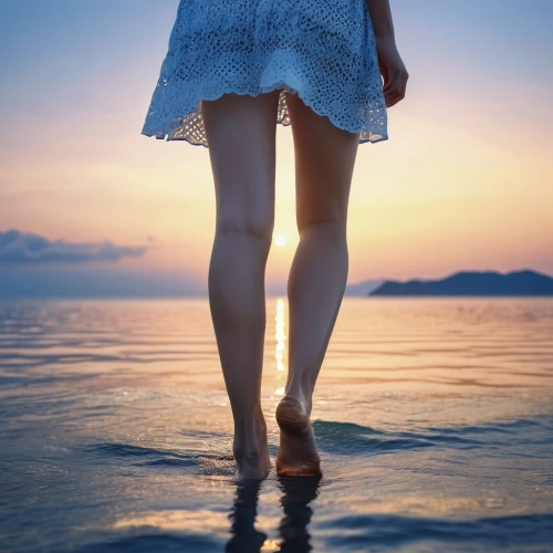 woman's legs,sclerotherapy,women's legs,walk on the beach,beautiful legs,walk on water,beach background,barefooted,wading,beach walk,barefoot,hemline,ionian sea,hemlines,woman silhouette,legs,summer background,beach shoes,azzurro,looking through legs,Photography,General,Realistic