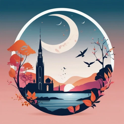autumn icon,autumn background,hanging moon,halloween background,halloween illustration,halloween vector character,moon and star background,autumn theme,autumn songs,crescent moon,mid-autumn festival,background vector,dusk background,life stage icon,round autumn frame,fall landscape,vector illustration,little planet,lunar,halloween wallpaper,Unique,Design,Logo Design