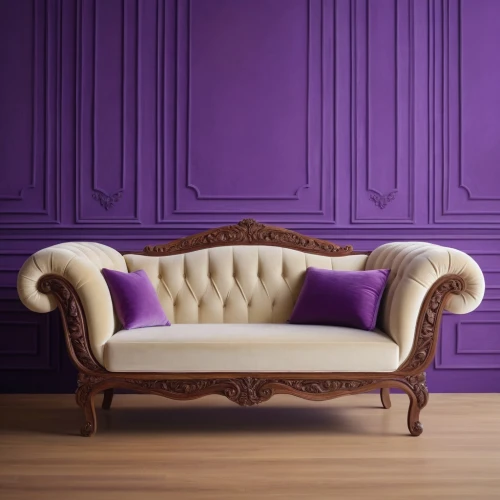 wall,purple wallpaper,chaise lounge,upholstered,reupholstered,upholstering,loveseat,settee,the purple-and-white,soft furniture,purple background,upholsterers,sofa set,danish furniture,purple frame,sofa,wavelength,daybed,furniture,armchair,Photography,General,Commercial