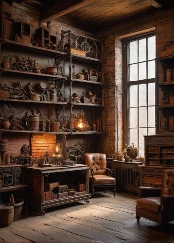 apothecary,rustic aesthetic,inglenook,fireplace,rustic,fireplaces,bookcases,wooden beams,bookshelves,woodwork,storerooms,dollhouses,schoolroom,attic,apothecaries,smeltery,storeroom,shelves,loft,assay office in bannack,Art,Classical Oil Painting,Classical Oil Painting 10