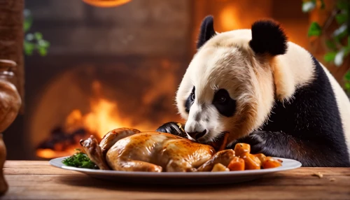 giant panda,panda,roasted duck,holiday food,thanksgiving background,roast duck,pandurevic,beibei,chicken barbecue,pancham,roasted chicken,roast goose,pandeli,christmas dinner,hanging panda,log fire,christmas menu,christmas food,pandas,roast chicken,Photography,General,Commercial