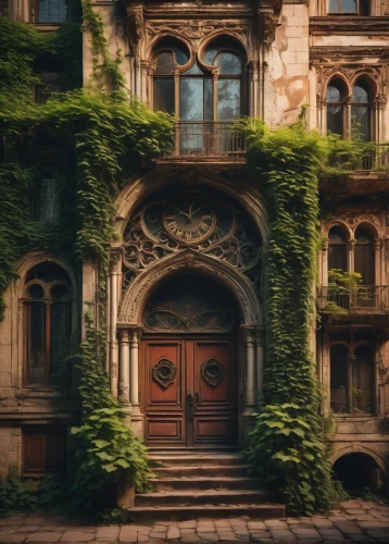 brownstone,brownstones,driehaus,castlevania,lviv,old architecture,theed,the threshold of the house,doorways,apartment house,apartment building,luxury decay,sapienza,abandoned building,townhouse,victorian,abandoned places,an apartment,the door,kykuit,Illustration,Realistic Fantasy,Realistic Fantasy 26