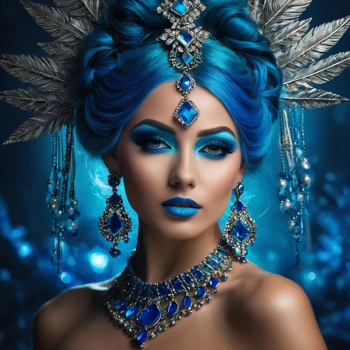 blue enchantress,blue peacock,blue butterfly,adornment,jasmine blue,headdress,shades of blue,blueness,blue rose,teal blue asia,bluefly,adornments,electric blue,undine,fairy peacock,deep blue,indian headdress,headdresses,bluish,blue petals,Photography,General,Fantasy