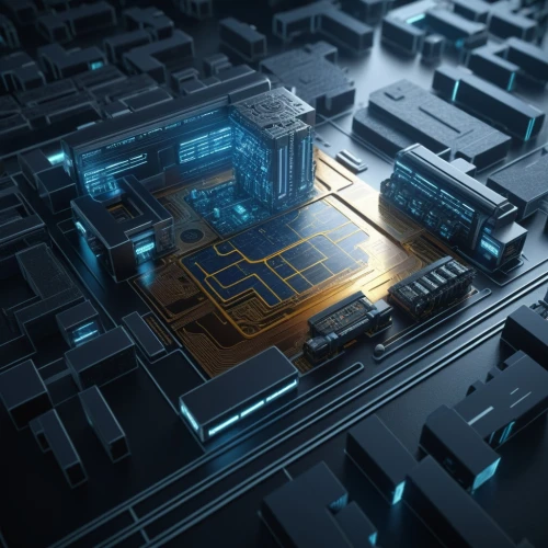 cybertown,microdistrict,cybercity,cyberport,voxel,voxels,circuit board,micropolis,cyberview,3d rendering,3d render,city blocks,cyberonics,circuitry,industrial area,cinema 4d,smart city,cyberscene,city buildings,citydev,Photography,General,Sci-Fi