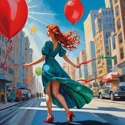 little girl with balloons,red balloon,red balloons,colorful balloons,corner balloons,balloons flying,balloons,balloon,heart balloons,balloonist,blue heart balloons,blue balloons,ballon,world digital painting,balloon with string,donsky,twirl,valentine balloons,green balloons,ballooning,Art,Artistic Painting,Artistic Painting 44