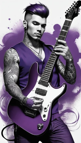 guitarist,painted guitar,guiterrez,electric guitar,guitar,guitare,guitar player,the guitar,guitarra,derivable,synyster,guitor,purple background,rocksmith,rocker,zacky,lead guitarist,rocknrolla,guitars,psychobilly,Conceptual Art,Fantasy,Fantasy 03