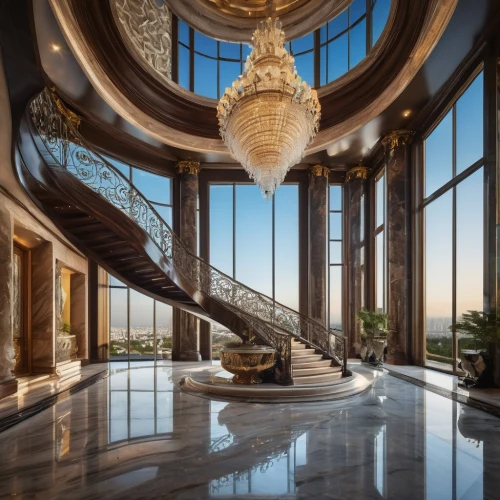 luxury home interior,staircase,outside staircase,winding staircase,luxury property,marble palace,circular staircase,spiral staircase,palatial,luxury home,palladianism,mansion,penthouses,foyer,pinnacle,habtoor,emirates palace hotel,cochere,opulently,luxury real estate,Art,Classical Oil Painting,Classical Oil Painting 26