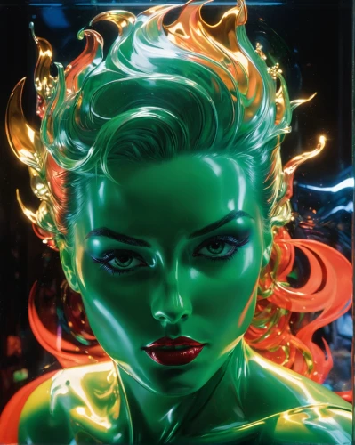 neon body painting,dazzler,mera,mesmero,madelyne,fire background,fire siren,siryn,flame spirit,witchblade,solara,flamebird,kanaya,amora,medusa,firestorm,fire eyes,fiery,malachite,cayenne,Conceptual Art,Fantasy,Fantasy 20