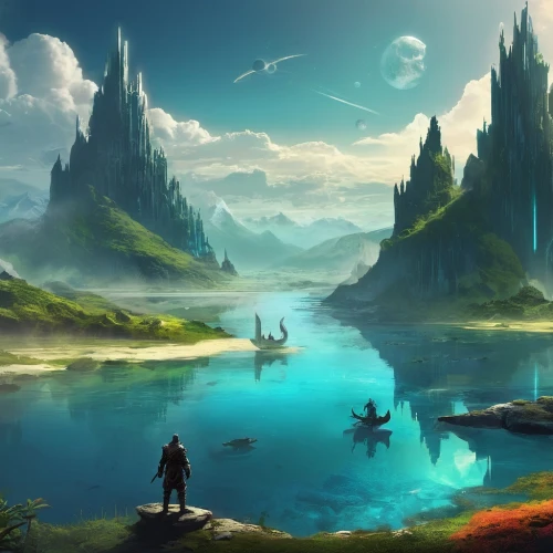 fantasy landscape,fantasy picture,fantasy art,futuristic landscape,landscape background,underwater landscape,3d fantasy,alfheim,fantasy world,world digital painting,realms,an island far away landscape,river landscape,wonderlands,dreamlands,lagoon,dream world,waterscape,riverlands,high landscape,Conceptual Art,Fantasy,Fantasy 02