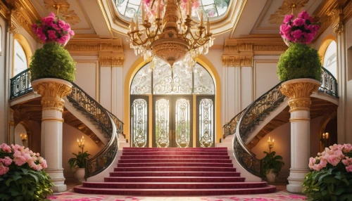 grand hotel europe,ritzau,crown palace,palatial,baccarat,grand hotel,luxury hotel,rosecliff,palladianism,entranceways,grandeur,staircase,marble palace,cochere,ornate room,opulence,hallway,outside staircase,opulently,opulent,Illustration,American Style,American Style 10