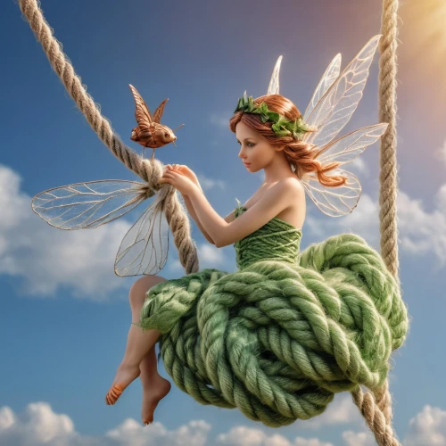 fairies aloft,tinkerbell,faery,little girl fairy,faerie,cupidity,fairy,elves flight,anjo,tink,angel playing the harp,faires,flying seed,flying girl,sylph,little girl in wind,cupid,papageno,perched on a wire,fae,Photography,General,Realistic