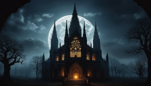 haunted cathedral,gothic church,ravenloft,shadowgate,ghost castle,orthanc,neogothic,gothic,gothic style,the black church,black church,spire,morgul,dark gothic mood,castle of the corvin,haunted castle,witch house,templedrom,cathedral,bioshock,Illustration,Abstract Fantasy,Abstract Fantasy 01