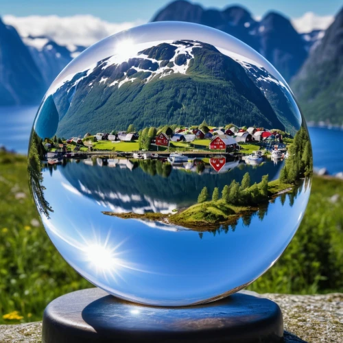 crystal ball-photography,lensball,crystal ball,glass sphere,crystalball,snow globes,little planet,glass ball,glass orb,spherical image,snowglobes,waterglobe,fushigi,globes,nordnorge,snow globe,magnify glass,snowglobe,fiords,paperweights,Photography,General,Realistic