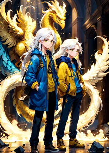 griffons,angels of the apocalypse,little angels,archangels,whirlwinds,angels,angelfire,hufflepuff,firehawks,phoenixes,victors,griffins,nordics,yellow and blue,summoners,rhodians,finrod,fire background,flagons,temporals,Anime,Anime,Cartoon