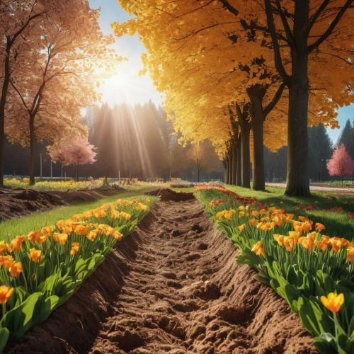 tulip background,nature background,nature wallpaper,tulip field,spring leaf background,spring background,tulip fields,flower background,tulip festival,landscape background,springtime background,autumn background,tulips field,splendor of flowers,background view nature,spring nature,orange tulips,walking in a spring,tree lined path,sunburst background,Photography,General,Realistic