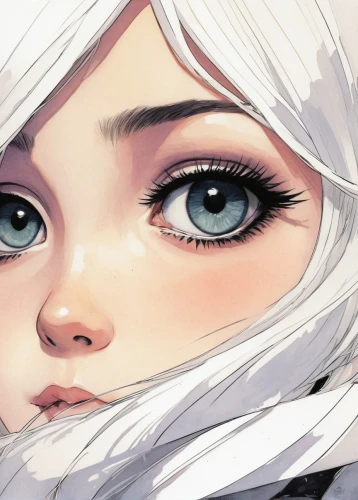 pupils,white fox,white rose snow queen,closeup,blanche,pupil,mayeux,white bird,coloring,ororo,the snow queen,eyes line art,ashe,khatuna,white fur hat,long eyelashes,white lady,rogue,eyes,wipp,Conceptual Art,Daily,Daily 08