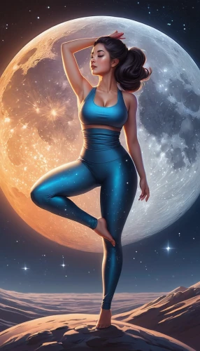 asanas,half lotus tree pose,inanna,poornima,blue moon,horoscope libra,purnima,vinyasa,yogini,yoga day,surya namaste,moon and star background,yoga poses,blue moon rose,yoga pose,lotus position,sadhana,celestial body,yogananda,moonwalked,Conceptual Art,Fantasy,Fantasy 03