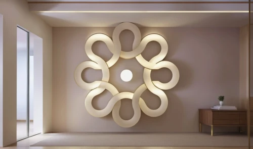 wall light,wall lamp,ceiling light,ensconce,foscarini,ceiling lamp,sconce,patterned wood decoration,circle shape frame,wall decoration,modern decor,ceiling lighting,luminaires,led lamp,interior decoration,wall clock,circular ornament,roundels,wood mirror,wall plaster,Photography,General,Realistic