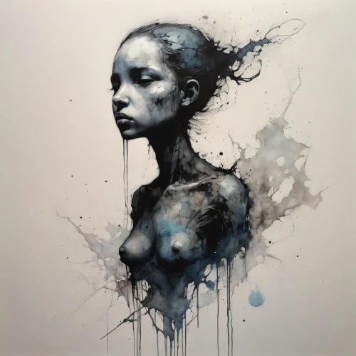 jeanneney,ink painting,emic,pacitti,rone,rankin,henner,kidwell,heatherley,vidarte,heslov,mystical portrait of a girl,girl in a long,mignot,jianfeng,dussel,lacombe,dream art,siggeir,figuration,Illustration,Abstract Fantasy,Abstract Fantasy 18