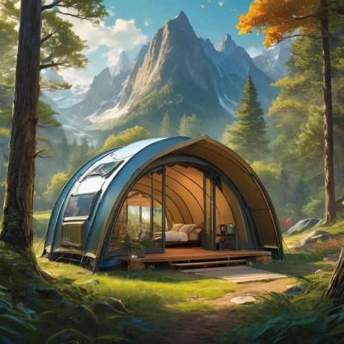 dymaxion,camping tents,glamping,fishing tent,autumn camper,teardrop camper,tent at woolly hollow,small camper,tent,yurts,igloos,electrohome,camping car,roof tent,airstreams,camper,the cabin in the mountains,tent camping,tents,camping tipi,Conceptual Art,Fantasy,Fantasy 05