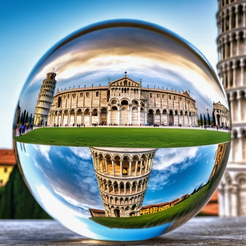 crystal ball-photography,pisa,pisa tower,italy colosseum,lensball,crystal ball,glass sphere,lucca,colloseum,vatican,eternal city,baglione,leaning tower of pisa,roma,vatican city,roma capitale,colosseum,waterglobe,vaticano,sylvaticum,Photography,General,Realistic