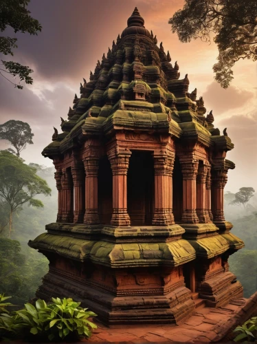 vimana,stone pagoda,chhatri,artemis temple,temple,asgiriya,tempel,indian temple,gopura,phanom,banteay,bhubaneshwar,asian architecture,sanatana,sea shore temple,mandir,cambodia,somtum,gopuram,viriya,Illustration,Paper based,Paper Based 28