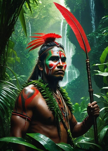yanomami,huaorani,kayapo,siberut,tribesman,papuan,apayao,amazonian,dayaks,amerindian,papuans,taino,amazonas,xingu,tribesmen,zuluaga,yasuni,magua,granado,amazonia,Conceptual Art,Fantasy,Fantasy 12