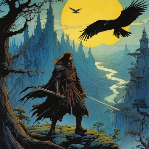 seregil,dragonlance,heroic fantasy,prydain,malazan,lankhmar,krondor,beleriand,wiglaf,barlowe,fantasy picture,aragorn,hereward,halvdan,kadyr,gisulf,castlevania,the wanderer,riftwar,zelazny,Illustration,Realistic Fantasy,Realistic Fantasy 04