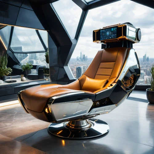 spaceship interior,leather seat,futuristic architecture,futuristic landscape,office chair,ekornes,futuristic,barbers chair,futurist,new concept arms chair,industrial design,modern office,futurists,arcology,spaceship,futuristic car,chaise lounge,tailor seat,futurology,telepresence,Photography,General,Natural