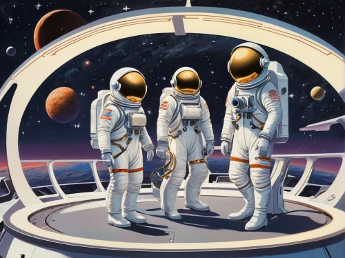 spacesuits,astronauts,spacewalking,spacewalks,cosmonauts,spacewalkers,spacesuit,spacemen,astronaut suit,space walk,astronautics,sci fiction illustration,taikonauts,spacewalk,astronautic,background image,extravehicular,space suit,spacefaring,spaceway,Illustration,Retro,Retro 12