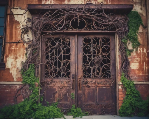 old door,garden door,church door,wrought iron,art nouveau frame,ivy frame,iron door,ironwork,old window,wood gate,front door,art nouveau frames,main door,old windows,doorway,iron gate,door wreath,creepy doorway,front gate,doorways,Illustration,Realistic Fantasy,Realistic Fantasy 47