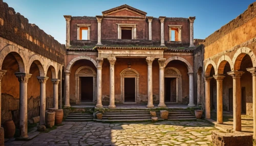 monastery of santa maria delle grazie,deruta,pompeiian,sicily,pompeii,insulae,roman forum,palatino,abbazia,diocletian,pompeya,pompei,romanies,capitalia,tuscania,curia,temple of diana,fori imperiali,sicilia,celsus library,Conceptual Art,Fantasy,Fantasy 04