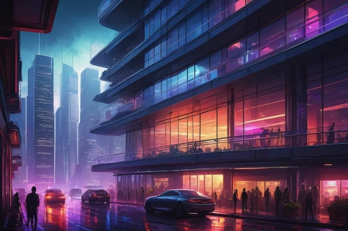 cybercity,futuristic landscape,cityscape,cyberpunk,cybertown,fantasy city,colorful city,futuristic architecture,metropolis,nightclub,apartment block,cyberport,microdistrict,atmospheres,guangzhou,urban landscape,urbanworld,arcology,futuristic,city scape,Illustration,Vector,Vector 11