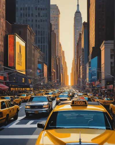 new york taxi,new york streets,yellow taxi,taxicabs,taxis,new york,newyork,taxi cab,yellow car,taxicab,manhattan,cabs,cabbies,city scape,cosmopolis,taxi,cityscapes,time square,carnogursky,city highway,Conceptual Art,Oil color,Oil Color 13
