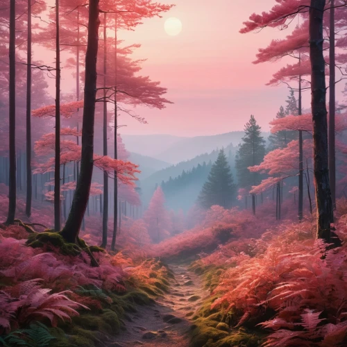 forest landscape,autumn forest,landscape background,fir forest,fantasy landscape,coniferous forest,nature background,forest path,forest background,pink dawn,forestland,forest of dreams,forest,autumn landscape,forest road,nature landscape,autumn background,germany forest,fairytale forest,nature wallpaper,Photography,General,Realistic