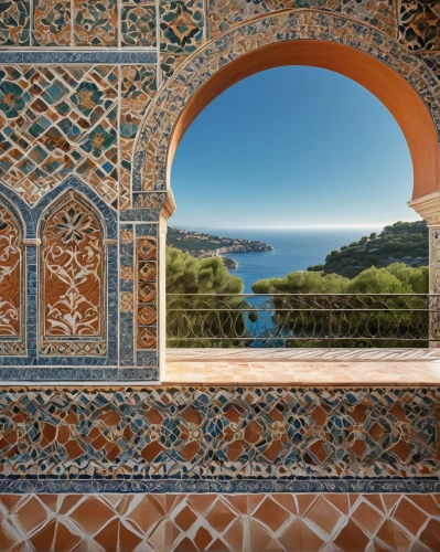 sicily window,window with sea view,mediterranean,spanish tile,mediterranean sea,amalfi coast,the mediterranean sea,andalucian,andalucia,greek island door,balearic islands,la kasbah,positano,terracotta tiles,moroccan pattern,windows wallpaper,ventana,dorne,amalfi,mediterraneo,Art,Classical Oil Painting,Classical Oil Painting 35