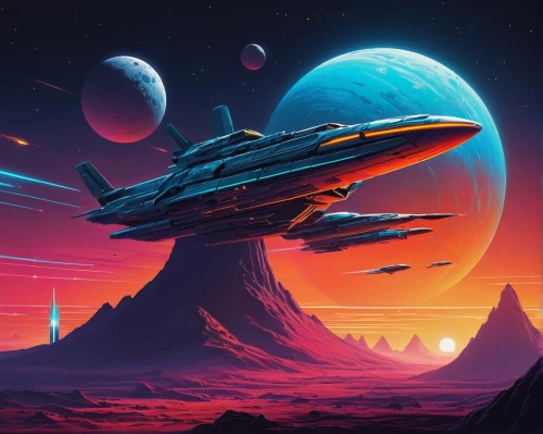 futuristic landscape,alien planet,extrasolar,scifi,alien world,space art,farpoint,space ships,sci - fi,homeworld,sci fi,alien ship,starship,barsoom,planetary,meteor,parsec,sci fiction illustration,horizon,centauri,Conceptual Art,Sci-Fi,Sci-Fi 12