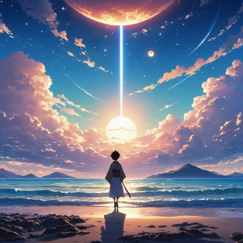 moon and star background,niijima,tanabata,ghibli,beautiful wallpaper,kumiko,horizon,lanikai,the endless sea,cielo,would a background,ocean,studio ghibli,the horizon,sun moon,fantasia,thatgamecompany,zindagi,sun and sea,sun,Photography,General,Realistic