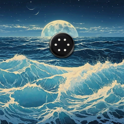 yinyang,sea night,samudra,yamatai,spotify icon,surrealism,open sea,moon and star background,ocean,steam icon,the endless sea,grooveshark,angstrom,blue planet,leota,temporal,spirtual,phone icon,aum,jinbei,Photography,General,Realistic