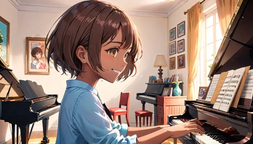 pianist,piano lesson,cute girl playing piano,iris on piano,play piano,piano,yui hirasawa k-on,pianoforte,piano player,concerto for piano,kyon,suzumiya,piano keyboard,pianistic,composer,piano notes,pianet,composing,arpeggios,the piano,Anime,Anime,General