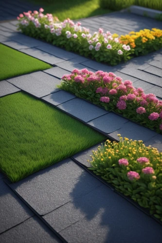 flowerbeds,flower bed,grass roof,flowerbed,roof landscape,artificial grass,landscaping,paving slabs,landscaped,blooming grass,flower border,block of grass,xeriscaping,paved square,parterre,flower boxes,paving stones,flower clock,plant bed,flower carpet,Conceptual Art,Fantasy,Fantasy 21