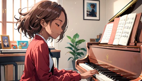 cute girl playing piano,pianist,piano lesson,piano,iris on piano,play piano,pianoforte,pianet,playing room,piano player,pianola,piano notes,composer,girl studying,pianistic,toshiyori,study,concerto for piano,the piano,yui hirasawa k-on,Anime,Anime,General